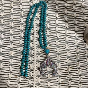 Western teal necklace